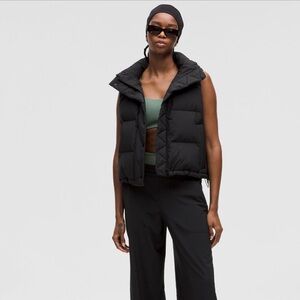 Lululemon Cropped Black Puffer Vest